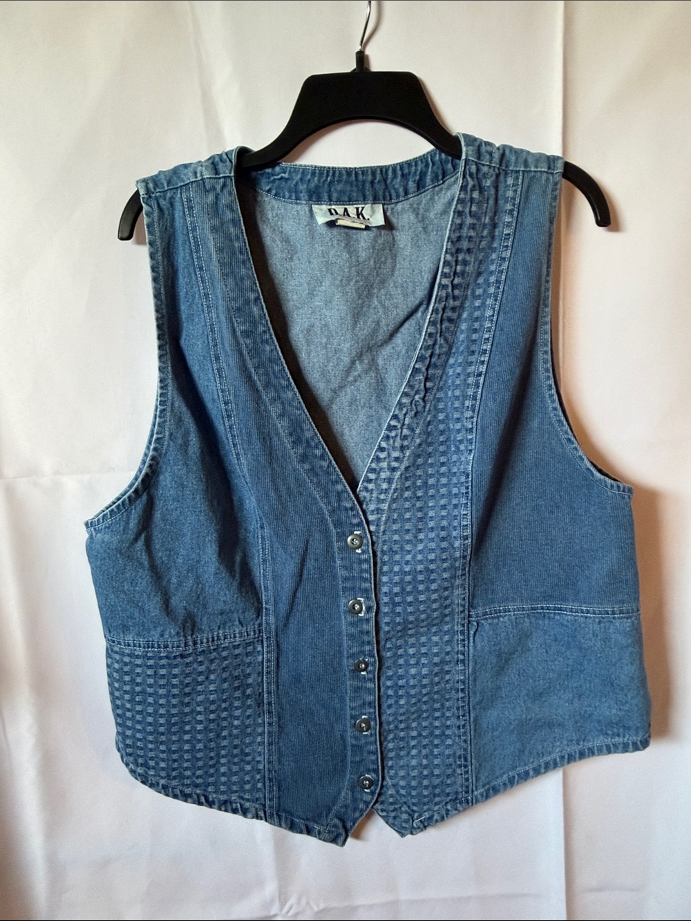 VINTAGE Blue Denim Vest - Classic Women's Jean Vest